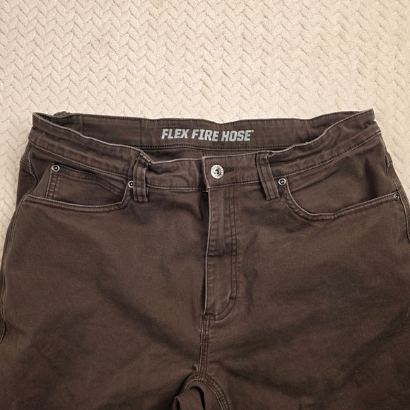 Duluth Trading Co Flex Fire Hose Brown Work Pants Mens 34x32 Regular Fit Utility - Picture 3 of 8